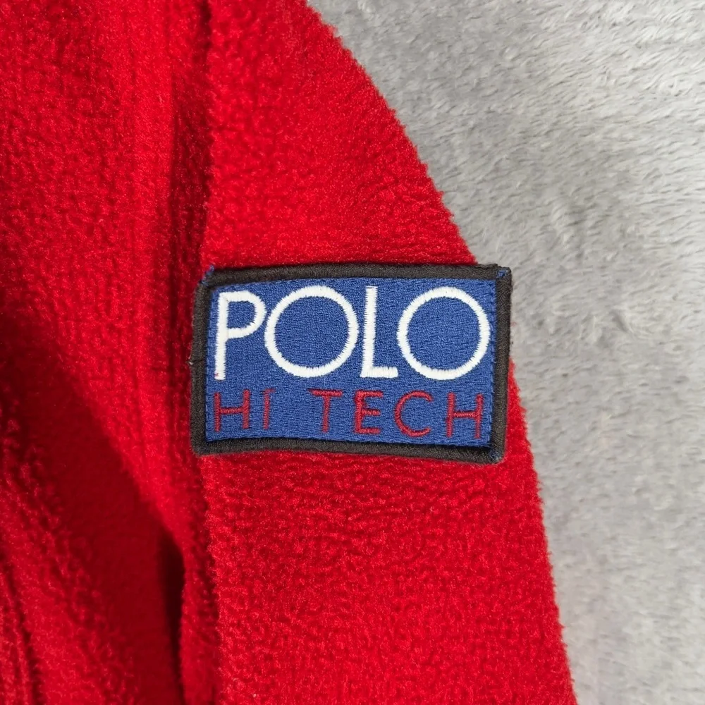 Vtg 90s Polo Ralph Lauren Country Medium Hi-Tech Sportsman Polartec Zip‎ Fleece